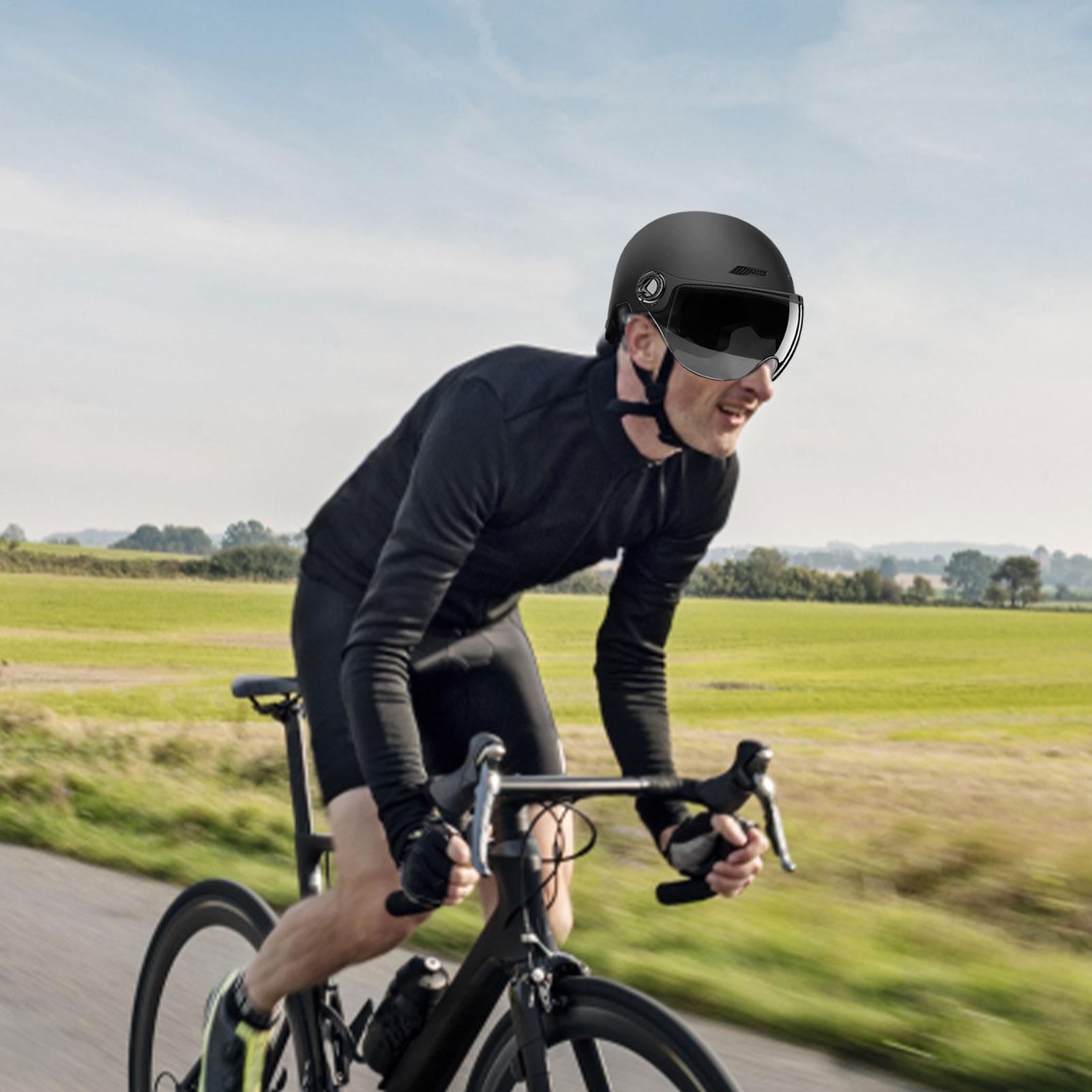 Bike Helmet with Sun Visor Ope - Men Accessories All review and price